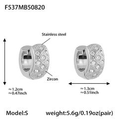 18K Gold-Plated Color Cubic Zirconia Hoop Designs