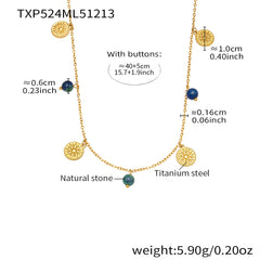18K Gold-Plated Natural Stone or Pearl-Look Charm Jewelry
