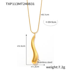 Elongated Teardrop Necklace or Earrings