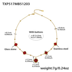 18K Gold-Plated Faceted Glass Accent Jewelry