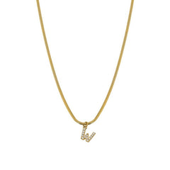 Nadine Pavé Snake Pendant Necklace