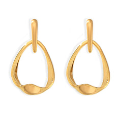 18K Gold-Plated Open Teardrop Earrings