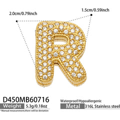 18K Gold-Plated Initial Charms and Chain Designs