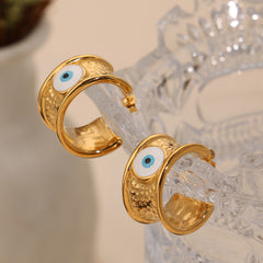 Enamel Eye Ring and Earring Designs
