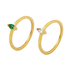 Petite Cubic Zirconia Solitaire Ring