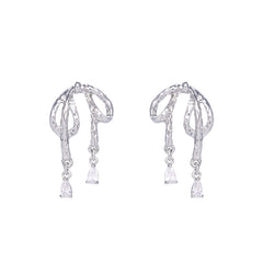 Marielle Pavé Bow Drop Earrings