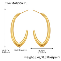 Polished Geometric Hoop Earrings