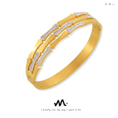 Bamboo Link Sparkling Accent Bangle