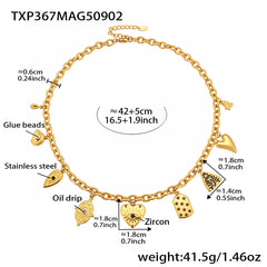 Cubic Zirconia Mixed Charm Necklace or Bracelet