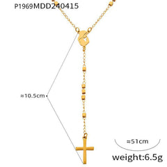 Geometric Cross or Disc Pendant Necklace