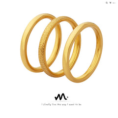 Minimal Textured Stacking Band Ring