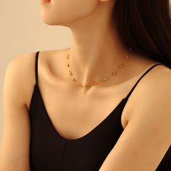 Natural Stone or Pearl-Look Chain Necklace or Bracelet