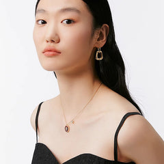 Nadine Statement Geometric Drop Earrings