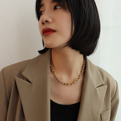 Geometric Link Necklace, Bracelet or Stud Earrings