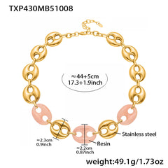 Color Resin Oval Link Jewelry
