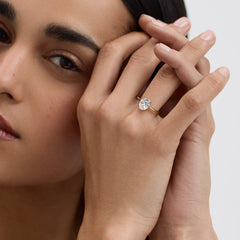 Oval Solitaire Diamond-Inspired Ring 2ct