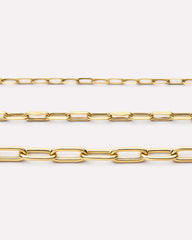 Gold Chain Bracelet - Gold Paperclip Bracelet