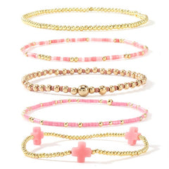 5-Piece Boho Beaded Bracelet Stack