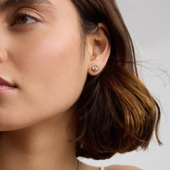 Pleated Clover Studs