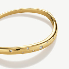 Wave Bangle with Stones