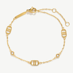 Multi Signature Bracelet with Stones