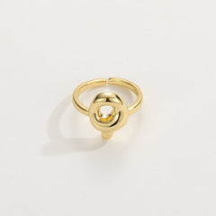 Cute Bubble Letter Initial Ring