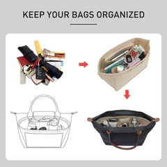 Inner Felt Bag Organizer for Hand Bags