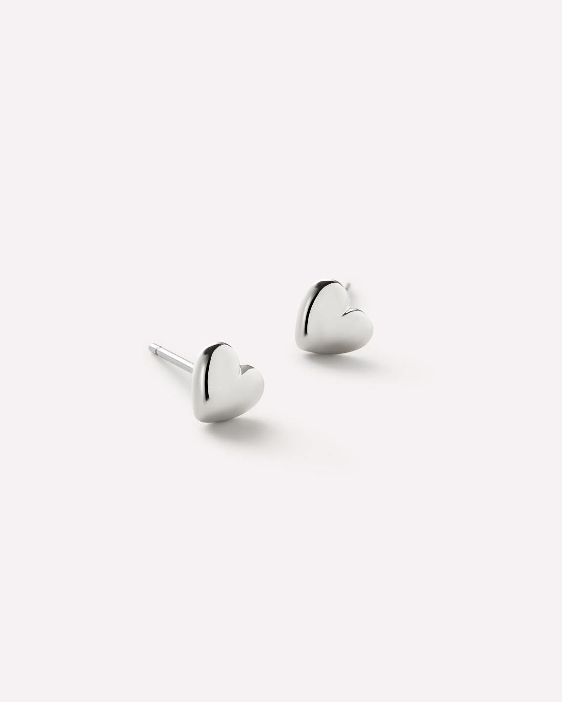 Rhodium Plated Silver Love Lev Heritage Stud Earrings For Women Ana Luisa Lev Studs Silver