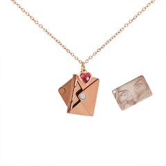 Personalized Image Envelope Necklace