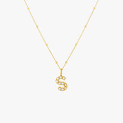 Pearl Initial Necklace
