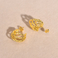 14K Teardrop Outline Earrings