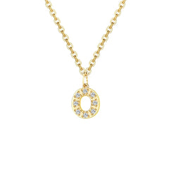 Dainty Zircon Letter Initial, Number, Symbol Chain Necklace - Veinci