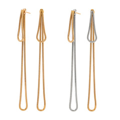 Classy Snake Chain Tassel Stud Earrings