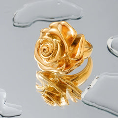18K Rose Signet Ring