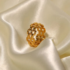 18K Rice Bead Ring