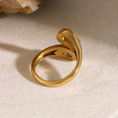 Teardrop Diamond Accented Wrap Ring