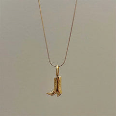 Dainty Country Boot Necklace