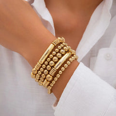5-Piece Beaded Bracelet Stack Set