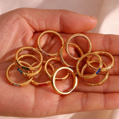 18K Baguette Cut Birthstone Ring