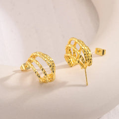 14K Teardrop Outline Earrings