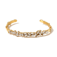 18K Scattered Diamonds Bangle Bracelet