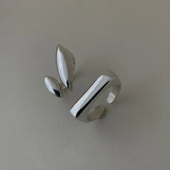 Sterling Silver Modern Geometric Elegance Rings