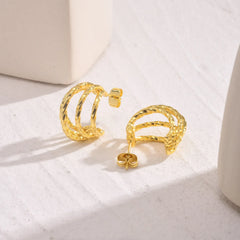14K Teardrop Outline Earrings