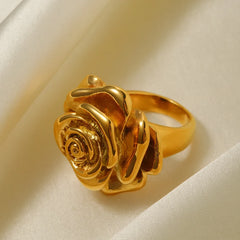 18K Rose Signet Ring