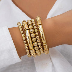 5-Piece Beaded Bracelet Stack Set