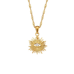 Dainty Diamond Evil Eye Necklace