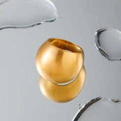 18K Bold Round Brushed Ring