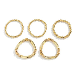 5-Piece Beaded Bracelet Stack Set