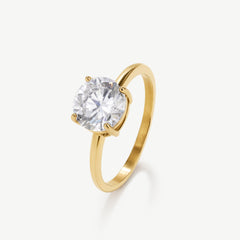 Round Solitaire Diamond-Inspired Ring 2ct
