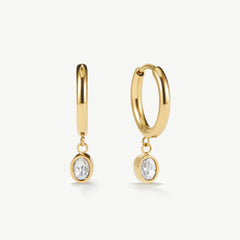 Bezel Oval Huggies